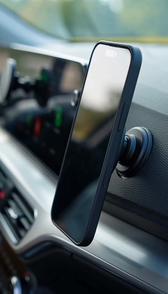 Magnetic car phone mount